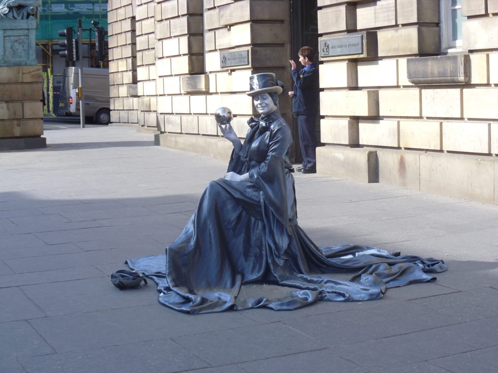 Street performer in Edinburgh